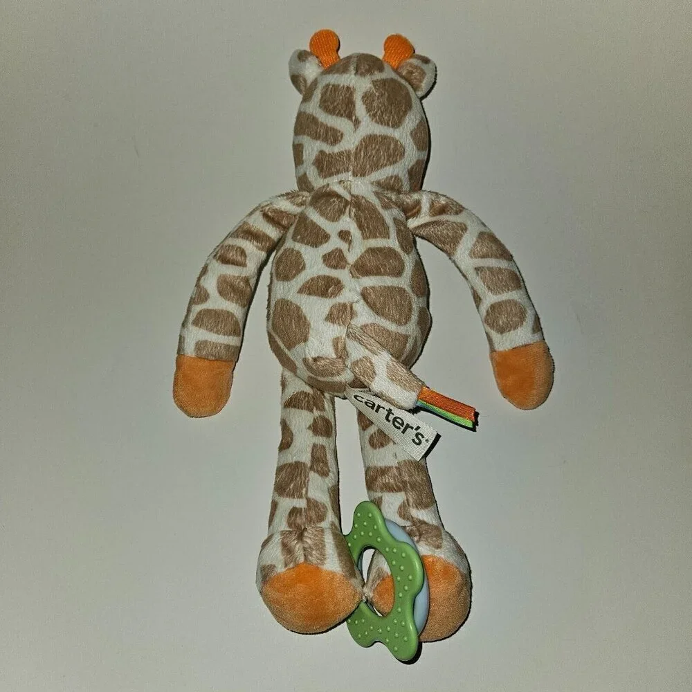 Carter's Giraffe Plush Rattle Crinkle Teether 12